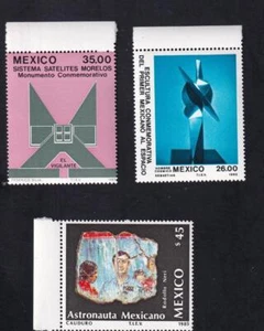 Mexico 1985 Telecommunications Satellite Launch, MNH set of 3, sc#1420-1422 - Picture 1 of 1