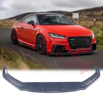 Kit de alerón de parachoques delantero de carbono real para Audi TT TTS TT RS 2016-2019 Foto 1 de 4