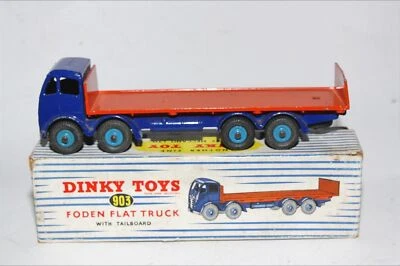 Cama plana Dinky 903 Foden con tablero trasero, colores escasos, en muy buena condición en caja original Foto 1 de 4