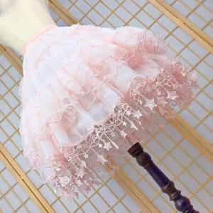 Lady Ruffle Lolita Skirt Crinoline Underskirt Tiered Mesh Fairy Princess Cute - Picture 1 of 12
