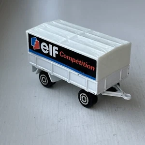 Majorette 366 Ford Cargo Covered Trailer Elf Competition White/White Cover - Picture 1 of 13