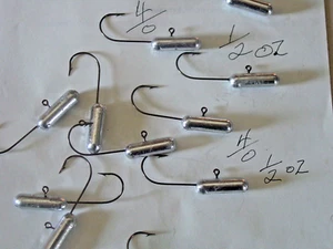 25/Tube Jig heads 1/2 0z MUSTAD 32746 JIG HOOKS 32746 4/0 - Picture 1 of 4