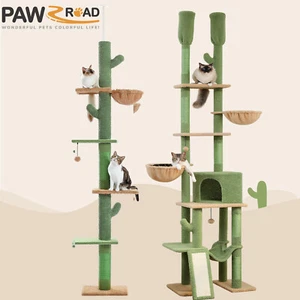 PAWZ Road Cat Tree Tower Scratching Post Scratcher Cats Ceiling High Condo House - Picture 1 of 25