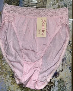 Vintage Scanties  Hi Cut Cotton   Large Size 6/7 Panties. - Picture 1 of 8