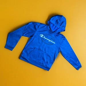 Champion Hoodie Blue Pullover Athletic Wear Youth Boys L 14/16 - Picture 1 of 7