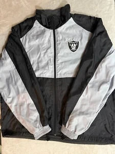 Chaqueta de Colección🔥90s Reversible Oakland Las Vegas Raiders Cremallera Completa XL Carl Banks NFL - Imagen 1 de 13