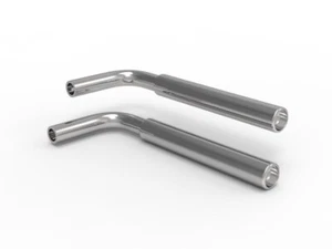 1:25 Rear Side pipes "Bellflower" style 24" unchromed - Picture 1 of 1