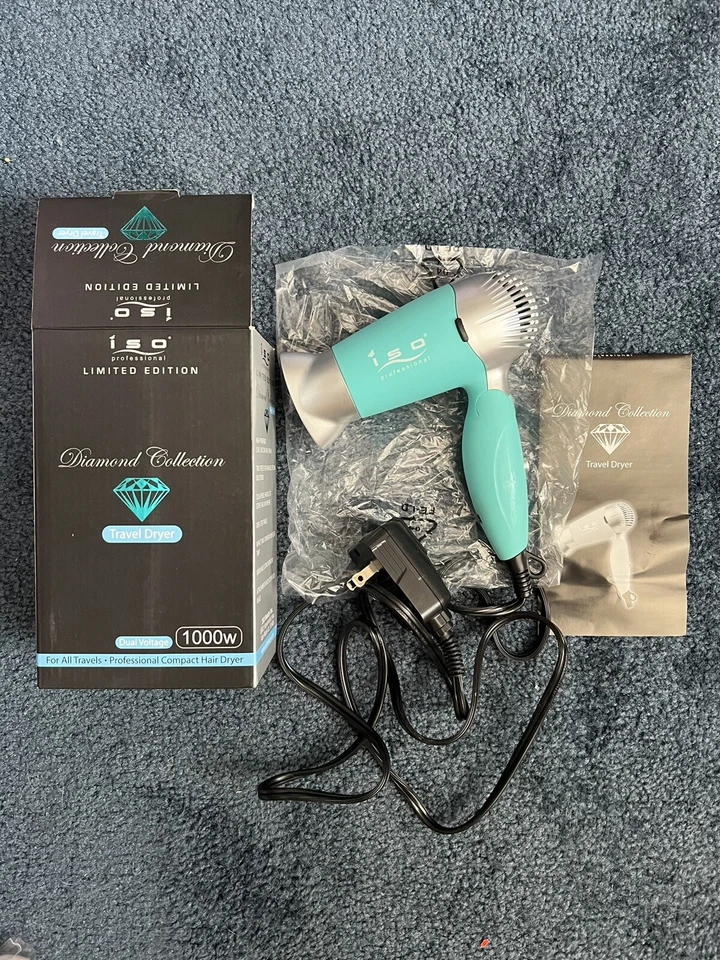 Secadora de Viaje Iso Professional Diamond Collection Edición Limitada 1000W Doble Voltio Foto 1 de 3