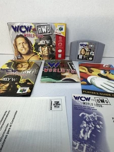 WCW vs NWO World Tour N64 Nintendo 64 w/ Box Cartridge Poster Manual No Sleeve - Picture 1 of 23
