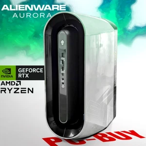 White Alienware Aurora R10 Ryzen 7 5800X, 32GB RAM, RTX 4060, 2TB SSD, Win11 PRO - Picture 1 of 3