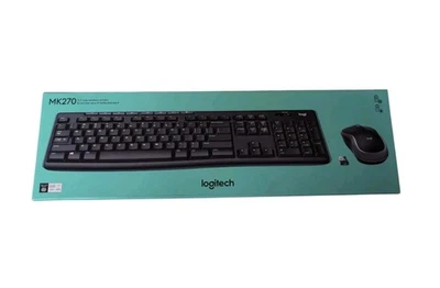 Logitech MK270 Wireless Combo Keyboard & Mouse USB Black 920004536 - Image 1 of 4