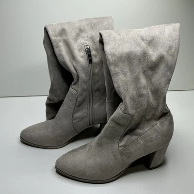 Marc Fisher Botas Mujer 6M Luley Sobre la Rodilla OTK Gris Zapatos Tacones Bloque Nuevos Foto 1 de 4