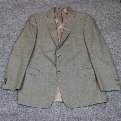 Hart Schaffer Marx Traje Chaqueta Abrigo Deportivo Blazer 46L Gris Beige Pata de Gallo Lana Foto 1 de 4