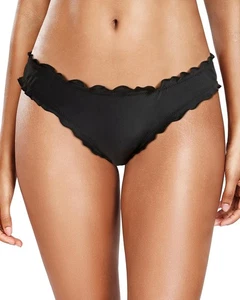 Bikini Tempt Me fondo nero con volant scrunch butt slip da bagno moderato taglia smal - Foto 1 di 4