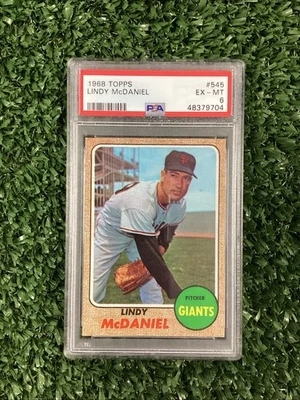 Lindy McDaniel 1968 Topps #545 PSA 6 San Francisco Giants - Image 1 of 2