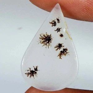 5.80 CT 100% Natural SCENIC DENDRITIC AGATE Pear Shape Gemstone 13x20x2 mm Ce673 - Picture 1 of 7