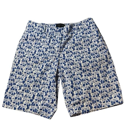 Bermudas Talbots The Perfect Talla 6 Pequeños Elefantes Blancos Bolsillo Elástico Foto 1 de 4