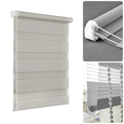 Doppelrollo Klemmfix Ohne Bohren Duo Rollo ZebraRollo Fensterrollo Mit Seitenzug - Bild 1 von 4