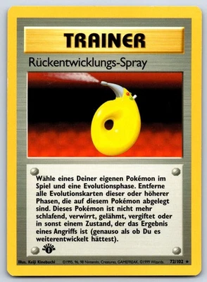 Ruckentwicklungs-Spray - Devolution Spray - Base Set 072 German Pokemon Card LP - Image 1 of 2