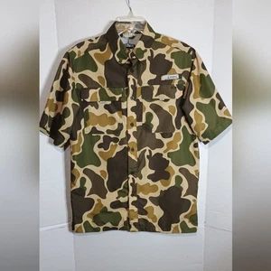 Habit Camo Short Sleeve Button-Up Shirt Size Small - Picture 1 of 6
