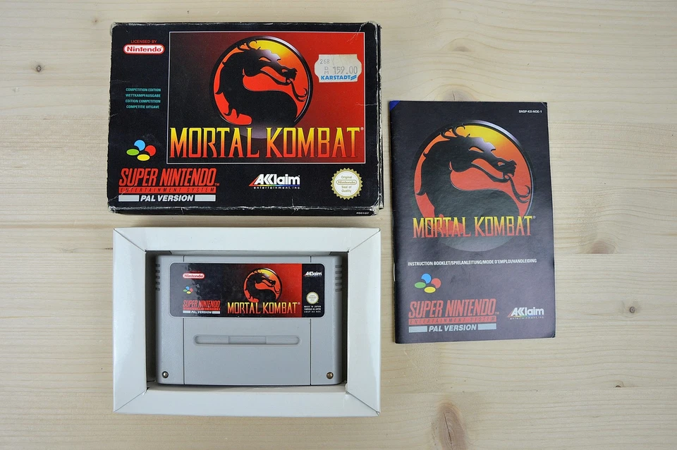 SNES - Mortal Kombat - (OVP, mit Anleitung) - Bild 1 von 1
