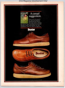 Dexter Leather Casual Oxfords Soft Glove Flexible Shoe Vtg 1981 Advertisement - Picture 1 of 5