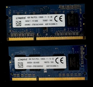 KINGSTON 6GB (4GB) (2GB) PC3L-12800S DDR3 SODIMM Laptop Memory RAM - Picture 1 of 2