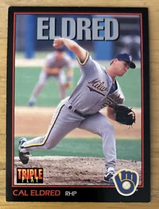 1993 Leaf Triple Play Cal Aldred Baseball Card #18 Brewers Pitcher VG O/C - Picture 1 of 2