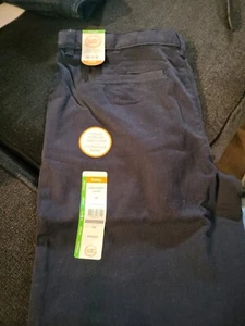 Wonder Nation Boys School Uniform Stretch Chino Pants Blue Size 16 Husky New - Picture 1 of 4