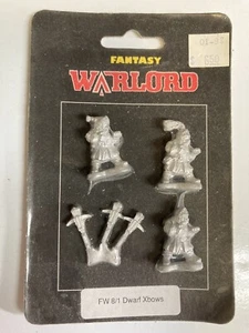 Fantasy Warlord FW 8/1 Dwarf Xbows sellado en paquete plomo 1991 Inglaterra Nuevo de Lote Antiguo - Imagen 1 de 2