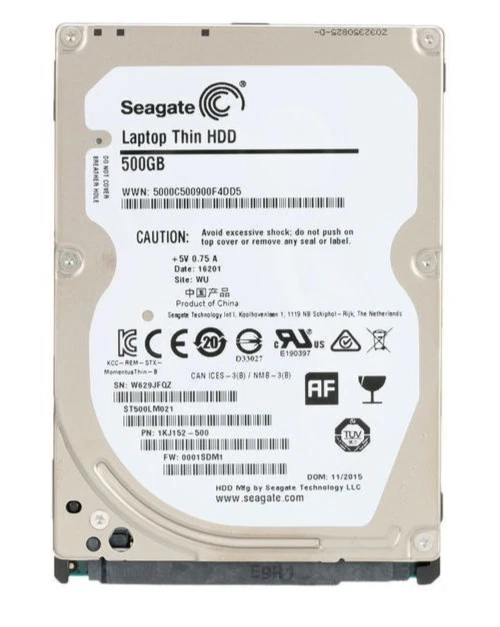 Seagate Laptop Thin HDD ST500LM021 500GB 2.5"SATA 6Gb/s Internal Hard Disk Drive - Image 1 of 1