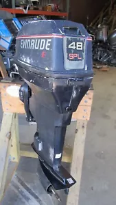 1994 48HP Evinrude Outboard Engine SPL 20" Shaft 150 150PSI w/ Power Trim & Tilt - Picture 1 of 6