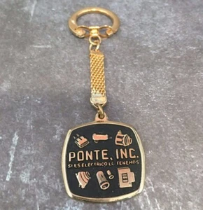 Vintage PONTE INC Keychain FOB, si es electrico lo tenemos, Technology Electric - Picture 1 of 2