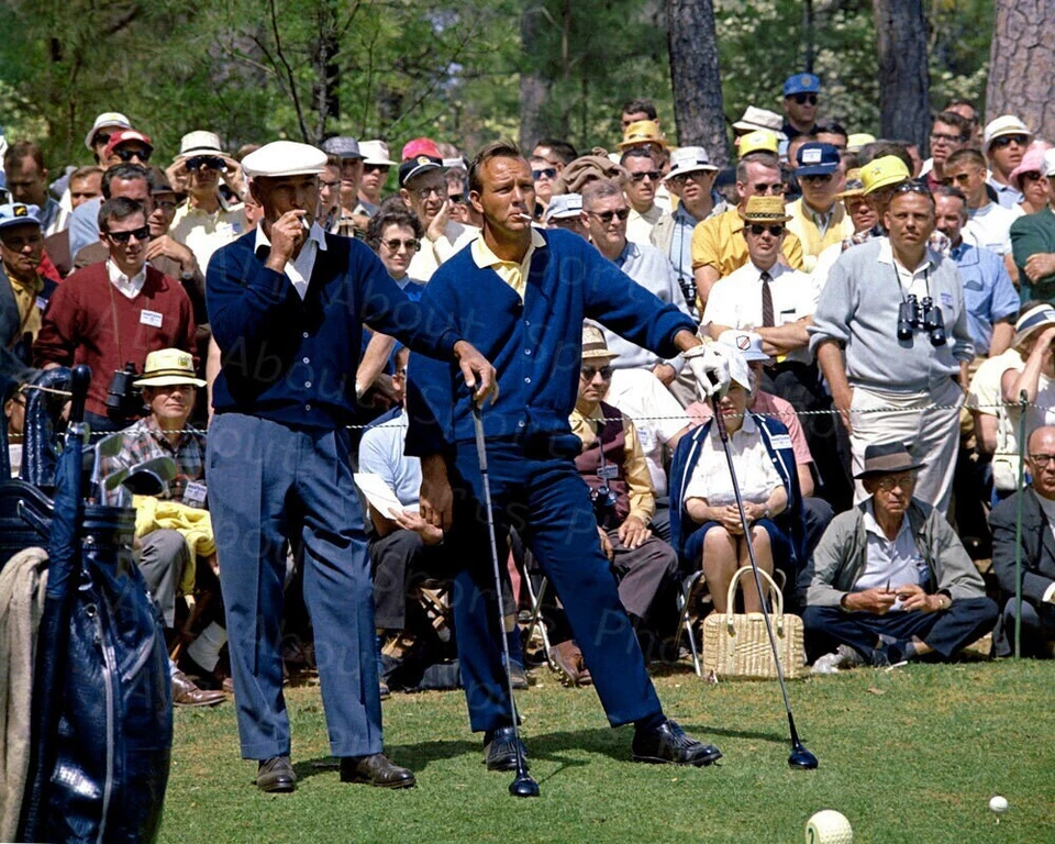 Póster impreso fotográfico Ben Hogan y Arnold Palmer en Augusta Masters 1966 Foto 1 de 1