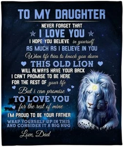 Personalized Blanket To My Daughter From Dad Baby Girl Birthday Fleece Blanket - Picture 1 of 2