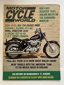 Motor Cycle World Magazine September 1972 BSA 750 Yamaha DT-2 250 MX Harley XLCH - Picture 1 of 2