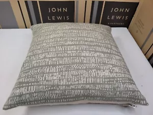 John Lewis (Genuine) Shale Abstract Stripe Cushion Neutral 50cm x 50cm RRP £45 - Picture 1 of 3