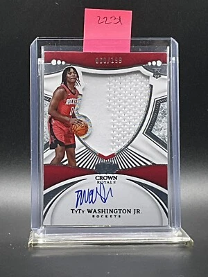 2022-23 Crown Royale Tyty Washington JR Auto #60/199 RPA Houston Rockets - Image 1 of 2