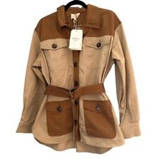 Sezane bnwt brown sable cotton safari jacket uk 10 us 6 eu 38 £170