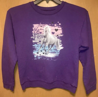 Suéter Hanes Suaves Con Ecosmart Niñas Talla XL/TG/XG Púrpura Caballo Be Free Foto 1 de 4