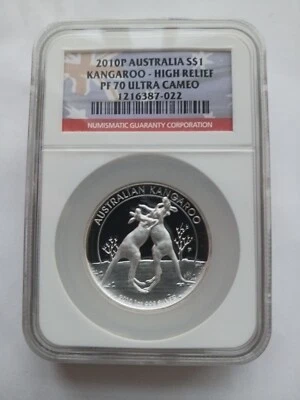 2010-P Australia Kangaroo High Relief PF70 Ultra Cameo - Image 1 of 4
