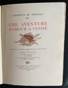 CASANOVA / GERDA  WEGENER : UNE  AVENTURE  D´AMOUR  A  PARIS  NUM. EX.  EA  1927 - Bild 1 von 8