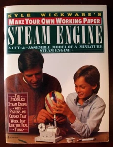 Make Your Own Working Paper STEAM ENGINE by Kyle Wickware 1986 Cut & Assemble - Picture 1 of 4