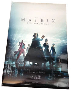 POSTER FILM THE MATRIX RESURRECTIONS 27"x40" 2021 KEANU REEVES RITORNO ALLA FONTE - Foto 1 di 12