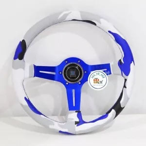 Nardi steering wheel, wide 13.5 in. can fit all models. camo. lift stem Blue - Imagen 1 de 6