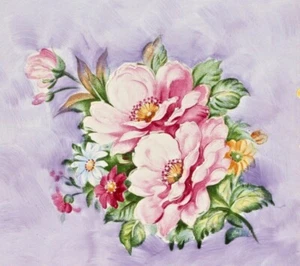 Handbemalte Country Rosen faltbare Drahtbasis Fliese Untersetzer Küche Wand Dekor, 8" - Bild 1 von 8