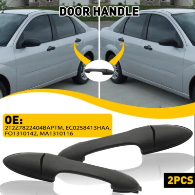 Manija de puerta trasera izquierda y derecha negra 2 piezas para Ford Escape Focus 2001-2007 Foto 1 de 4