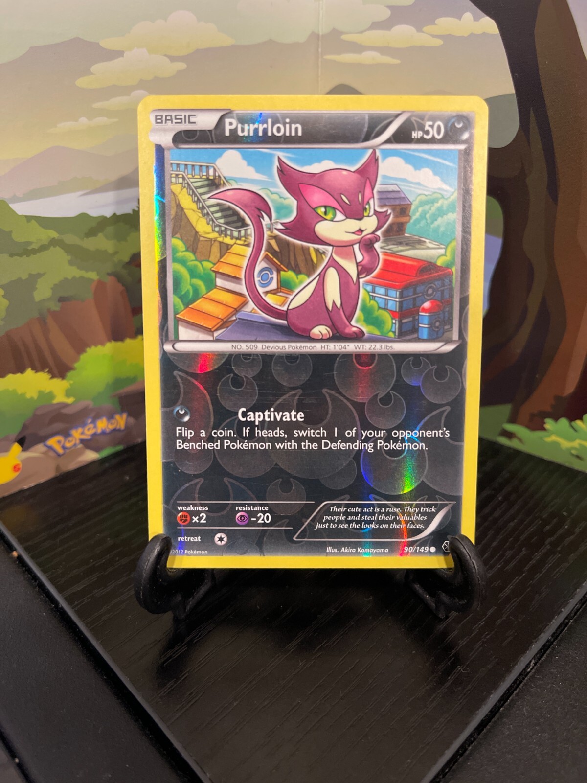 Purrloin 90/149 - Boundaries Crossed - Common - Reverse Holo - Pokemon TCG - LP