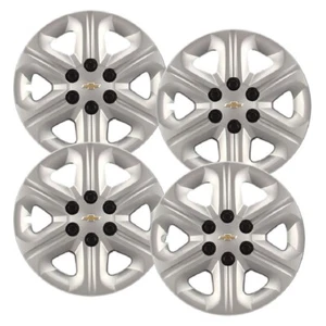 (4) Set 17" Chevrolet Traverse 2009-2017 Silver Hubcaps - Picture 1 of 2