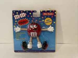 M&M's Vintage Radio Shack RED M&M Mini Portable Radio FM/AM with Headphones - Picture 1 of 19